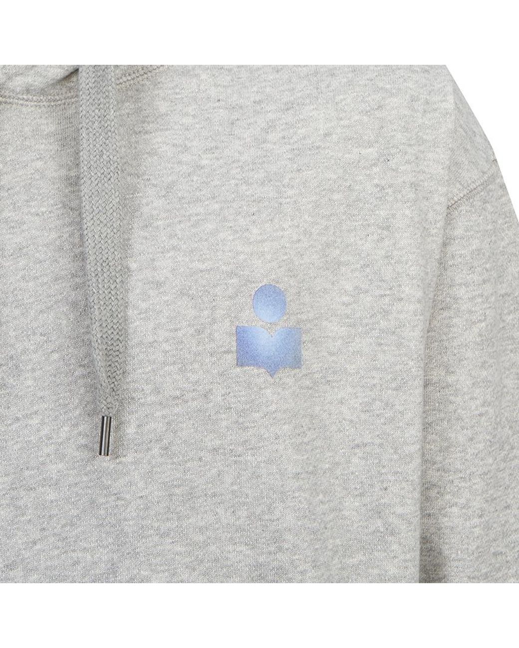 Isabel Marant Gray Organic Cotton-Blend Jersey Hoodie for men