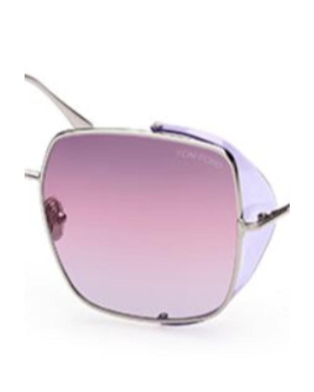Tom Ford Purple Oversize Square-Frame Sunglasses