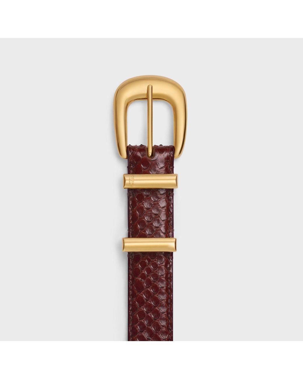 Céline White Medium Western Belt
