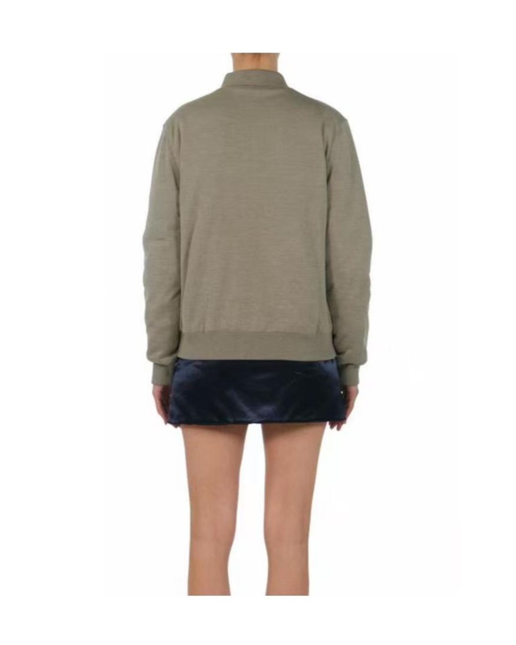 Miu Miu Gray Collared Sweater Jacket