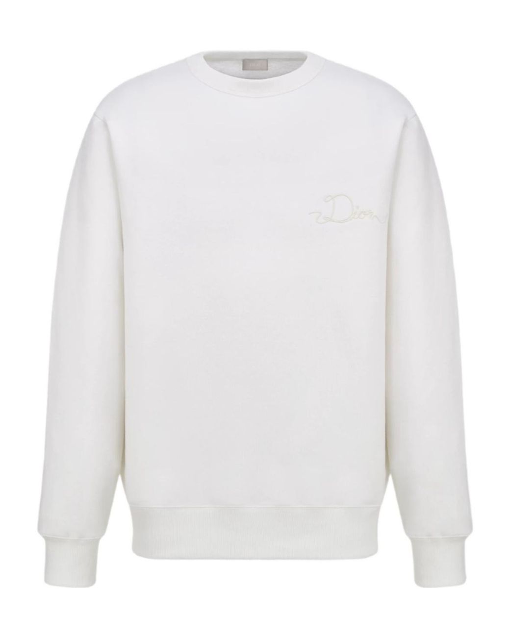 Dior White Homme Ribbon Crewneck Sweatshirt for men