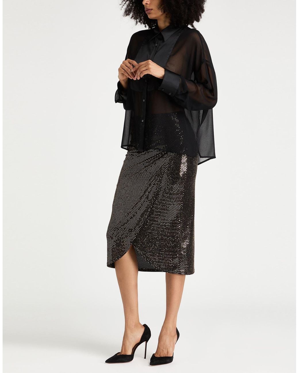 Sportmax Black Shirt Polyester, Elastane
