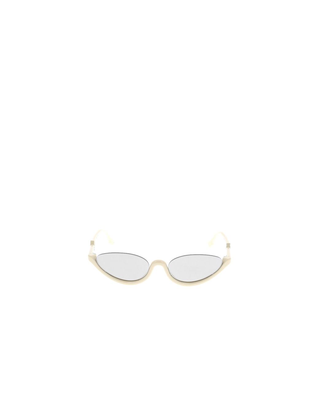 Fendi White Eyewear Oval Frame Sunglasses