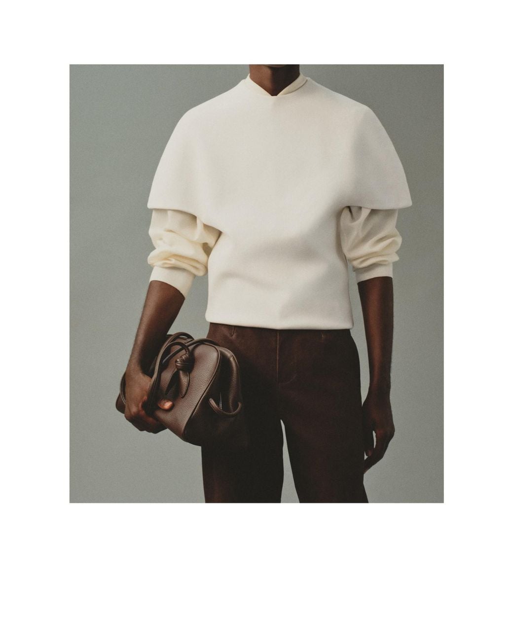 Jacquemus Brown The Turismo Small Soft Bowling Bag for men