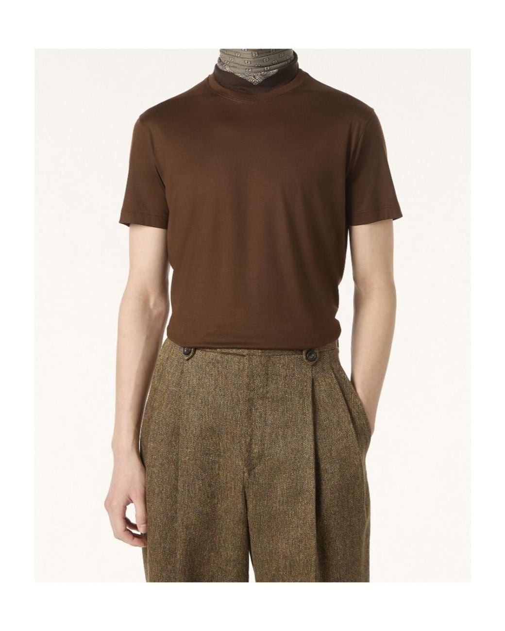 Loro Piana Brown Como The Gift Of Kings T-Shirt for men