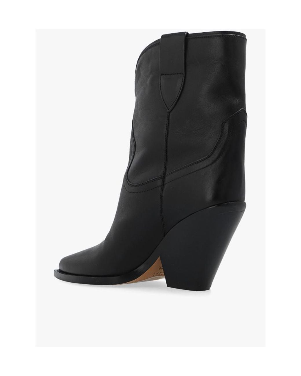 Isabel Marant Black Almond Toe Slip-On Boots