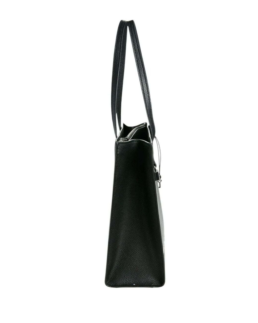 Marc Jacobs Black Logo-Print Leather Tote Bag