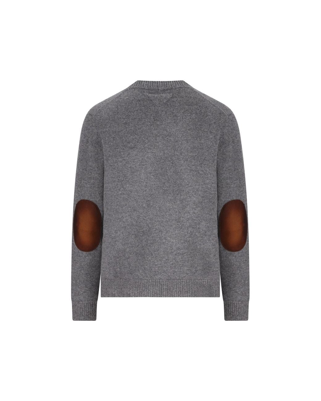 Prada Gray Wool Crew-Neck Sweater for men