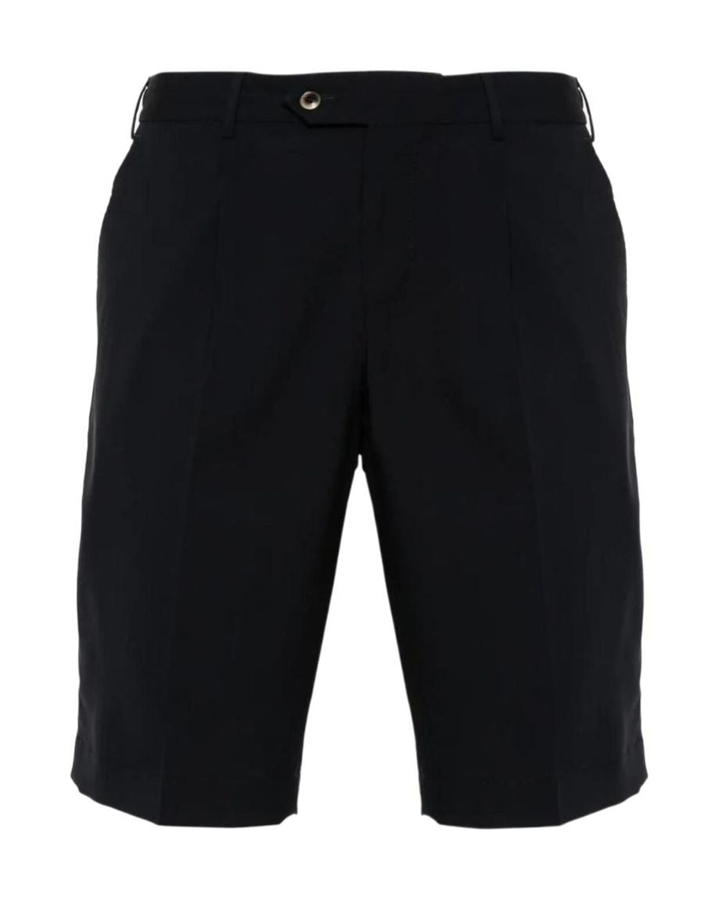 PT01 Black Virgin-Wool Bermuda Shorts for men