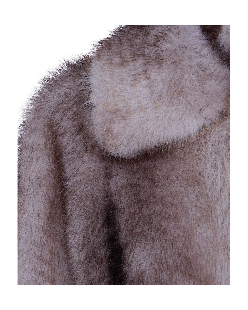 Twinset Purple Faux Fur Bomber Coat