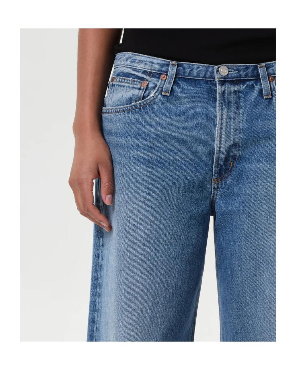 Agolde Blue Keira Wide-Leg Jeans