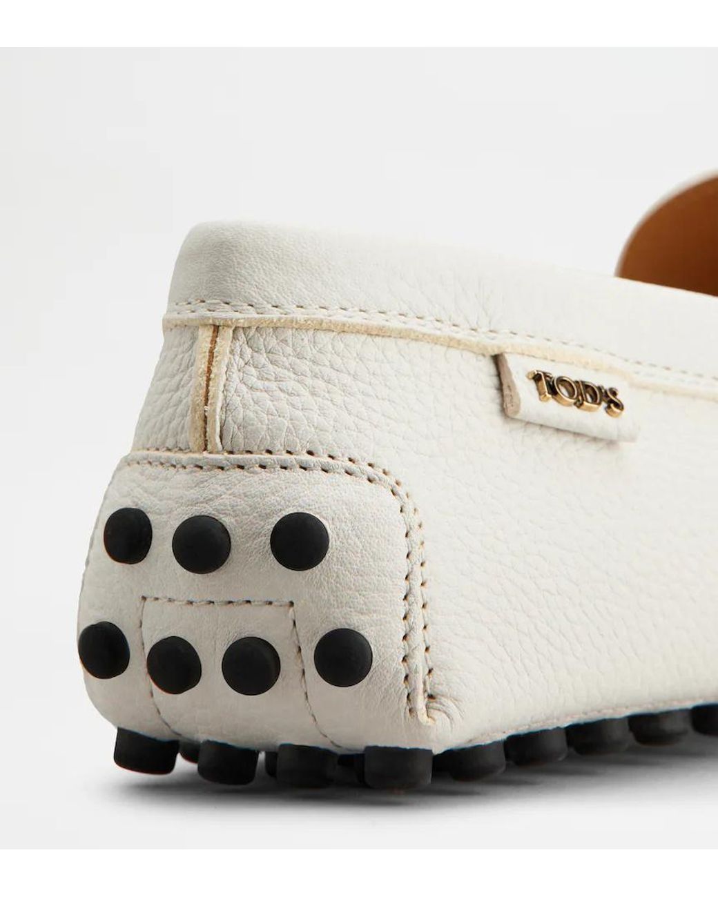 Tod's White Gommino Loafers