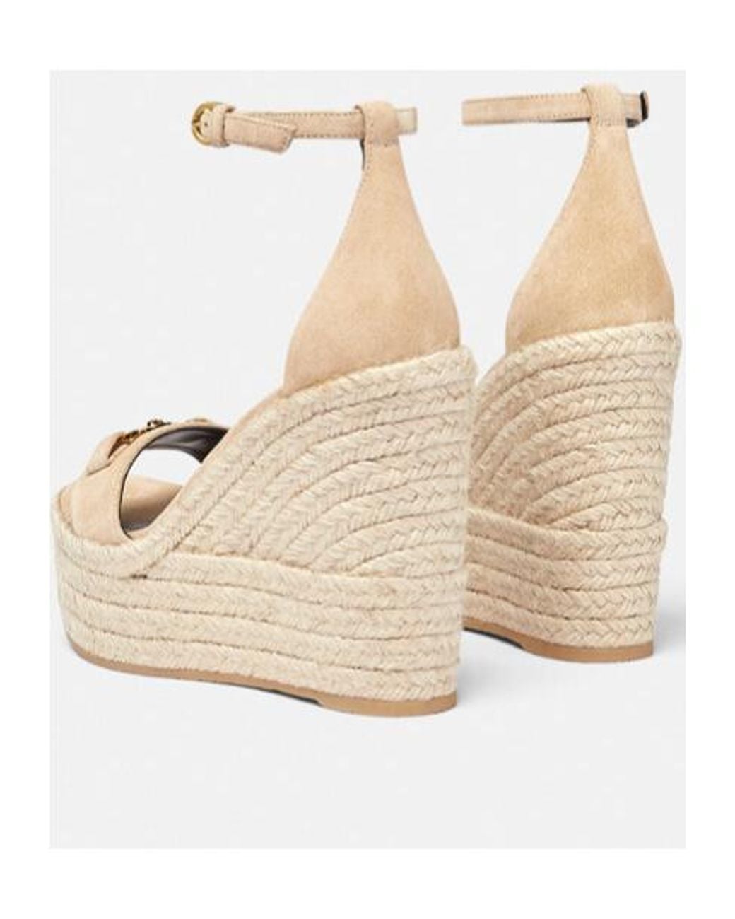Versace Natural Wedge Sandals