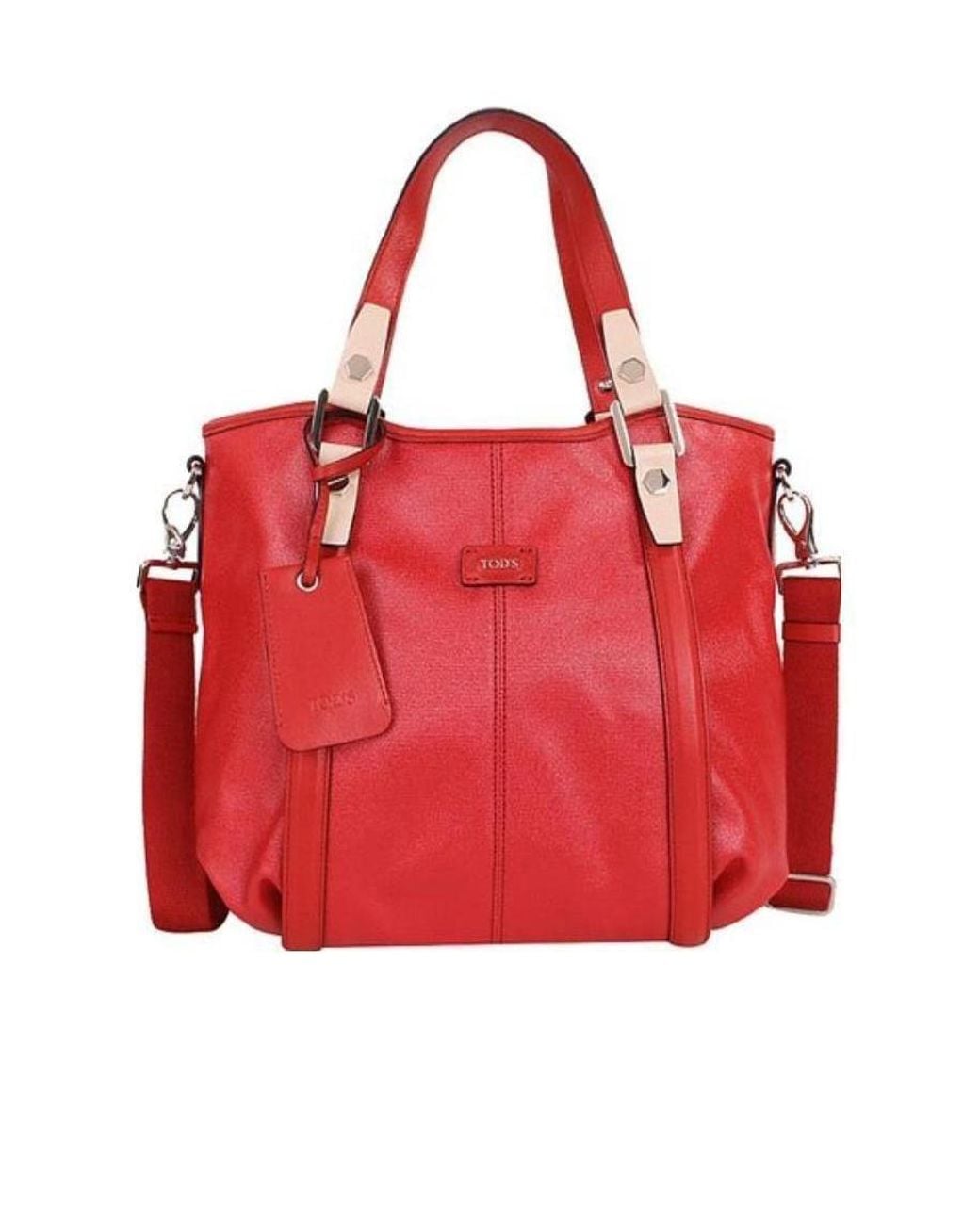 Tod's Red Dual-Handle Shoulder Bag