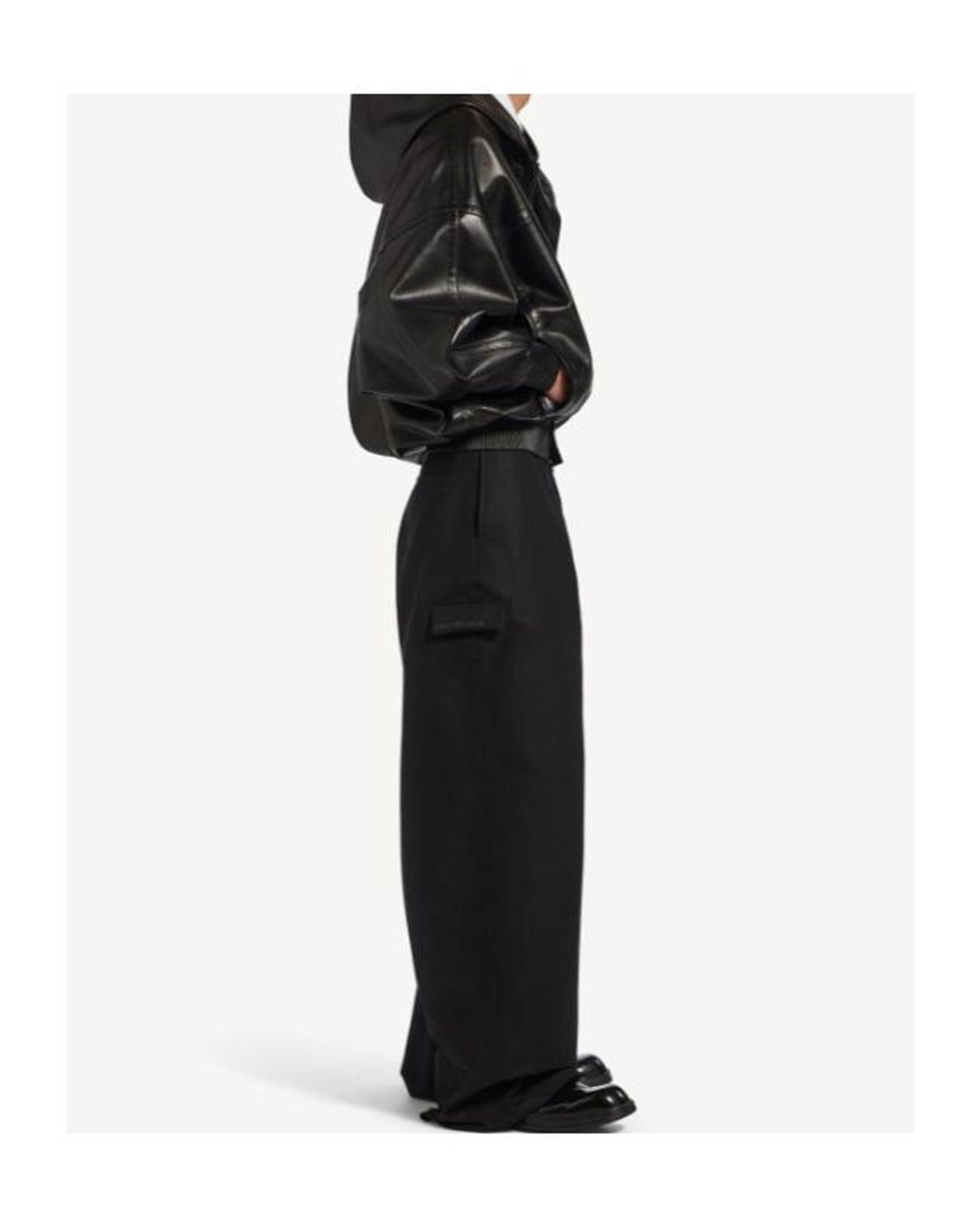 Balenciaga Black Straight-Leg Workwear Trousers for men