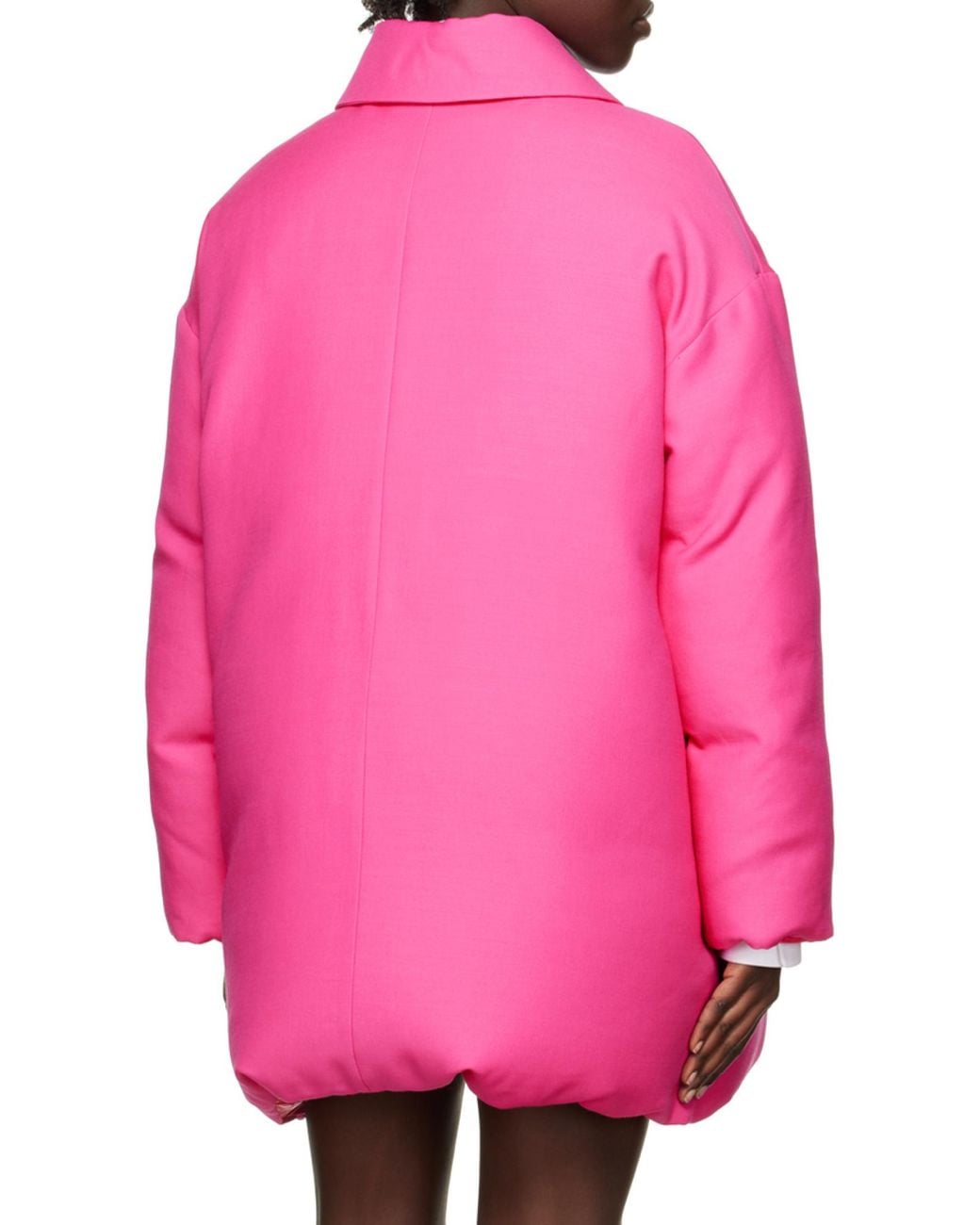 Valentino Pink Padded Buttoned-Up Jacket