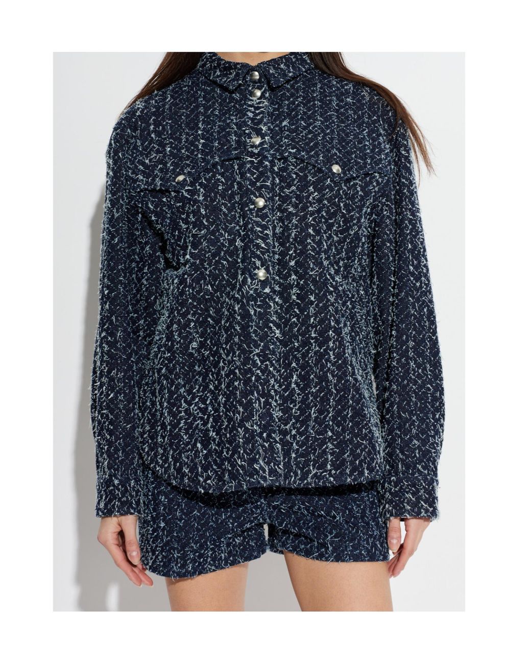 IRO Blue Long-Sleeved Casual Jacket