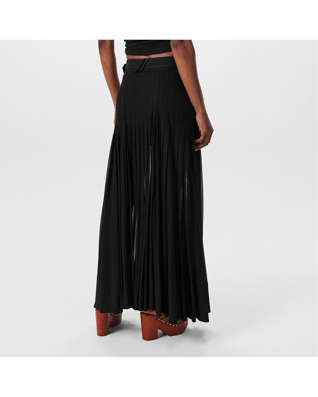 Burberry Black Pleat Blk Skirt