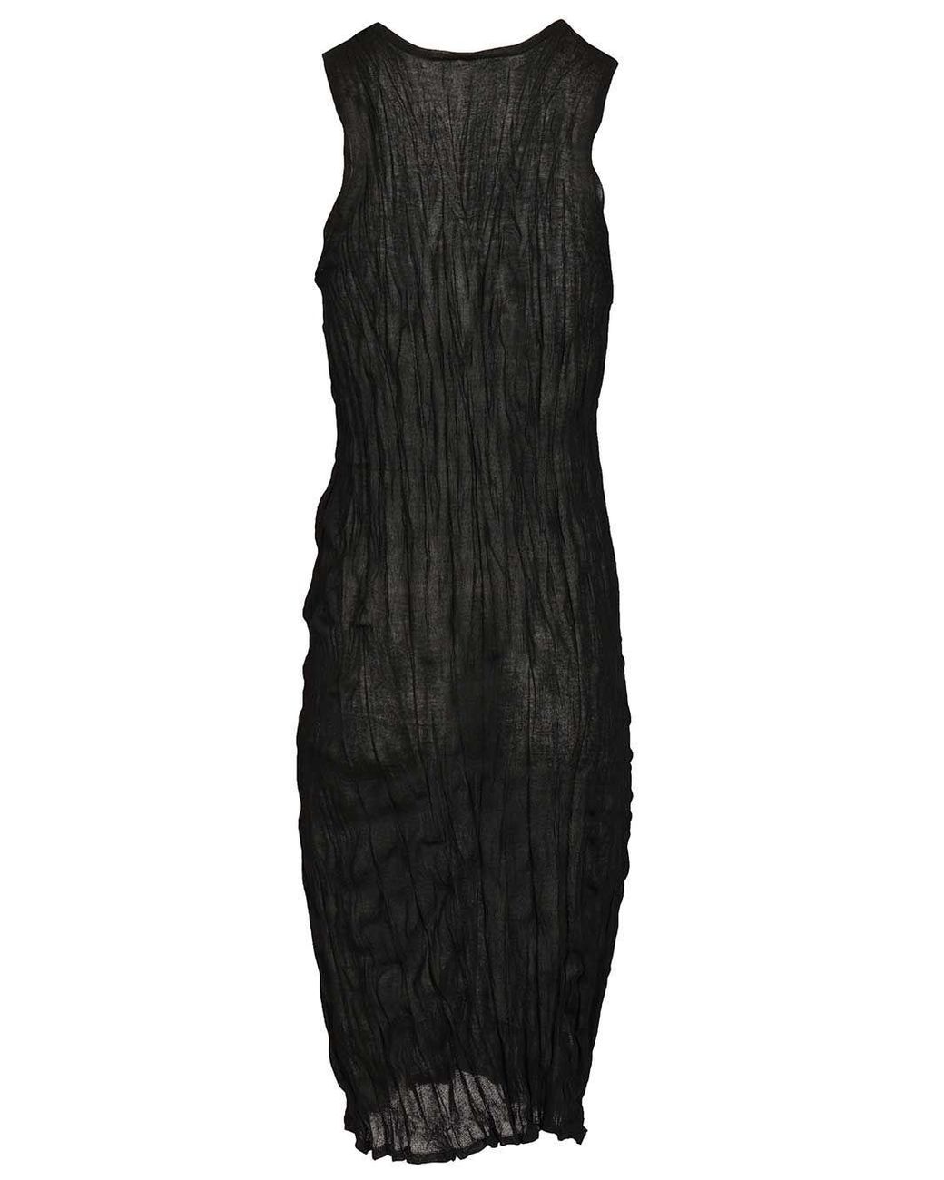 Totême  Black Crinkled Tank Dress