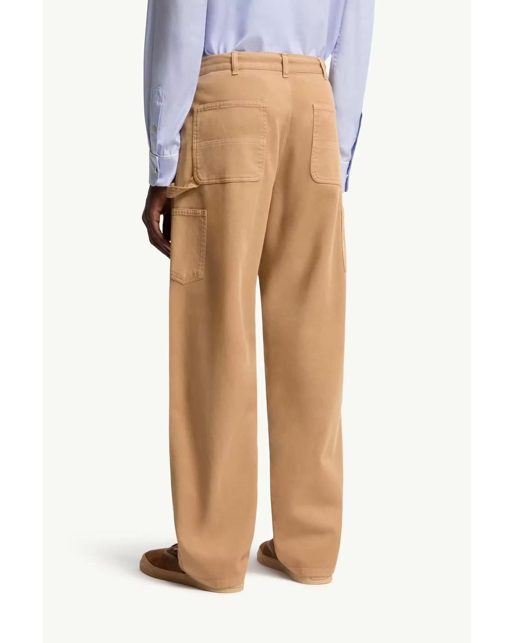 Moncler Natural Gabardine Cargo Pants for men