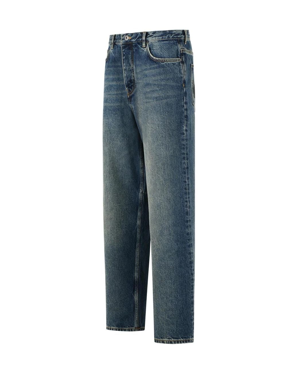 Off-White c/o Virgil Abloh Blue Logo-Patch Jeans for men