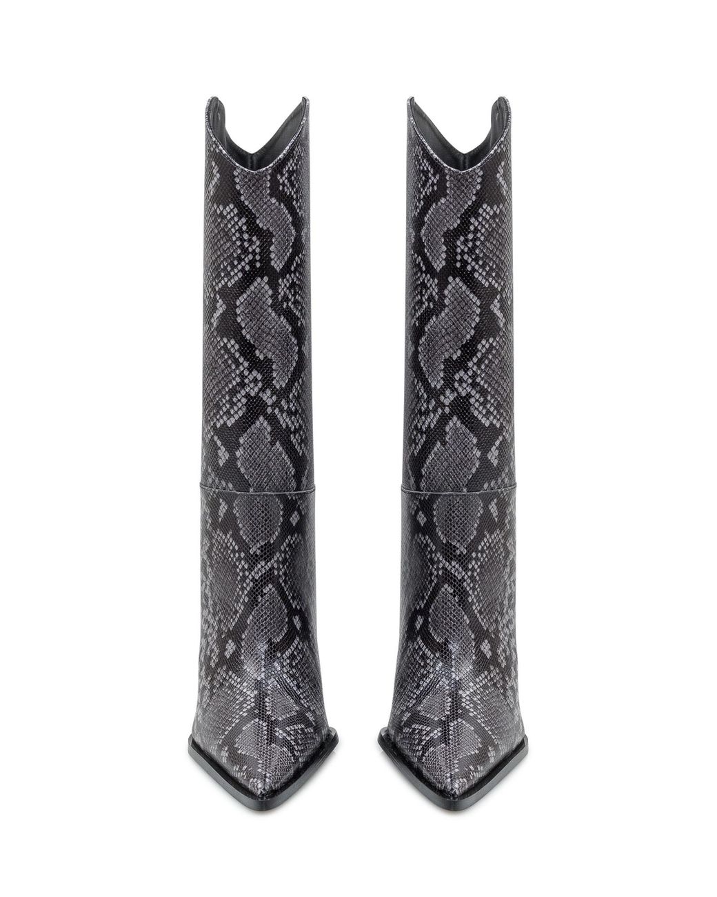 Coperni Black Bridge Embossed Cowboy Boots