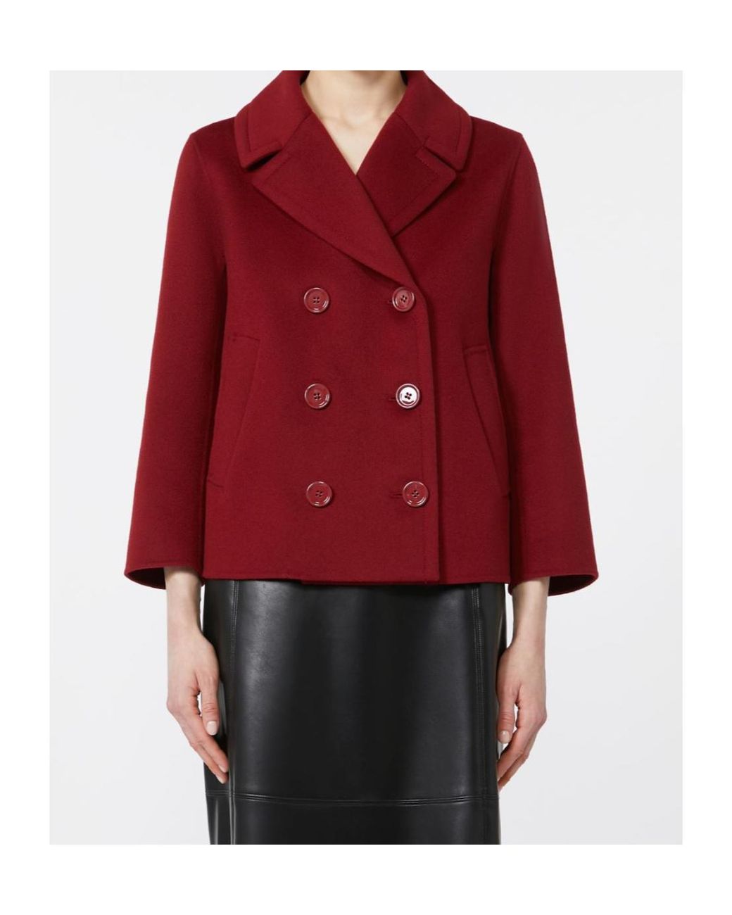 Max Mara Red 'S Elise Double-Breasted Coat