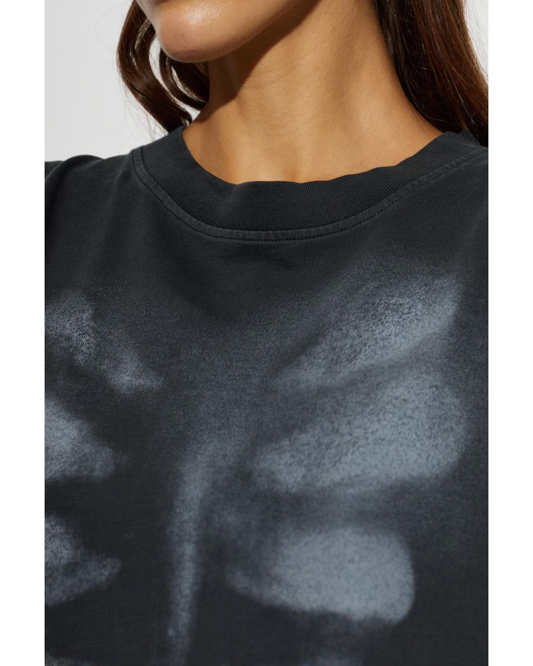 AVAVAV Black X-Ray Print T-Shirt for men
