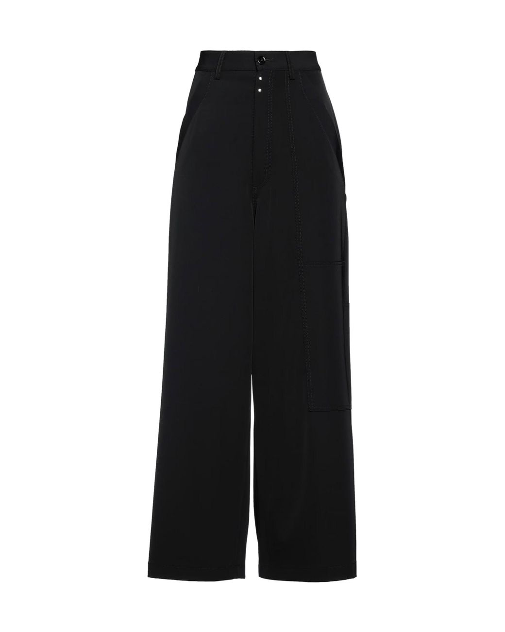 MM6 by Maison Margiela Black Minimalist Slim-Fit Solid-Color Pants