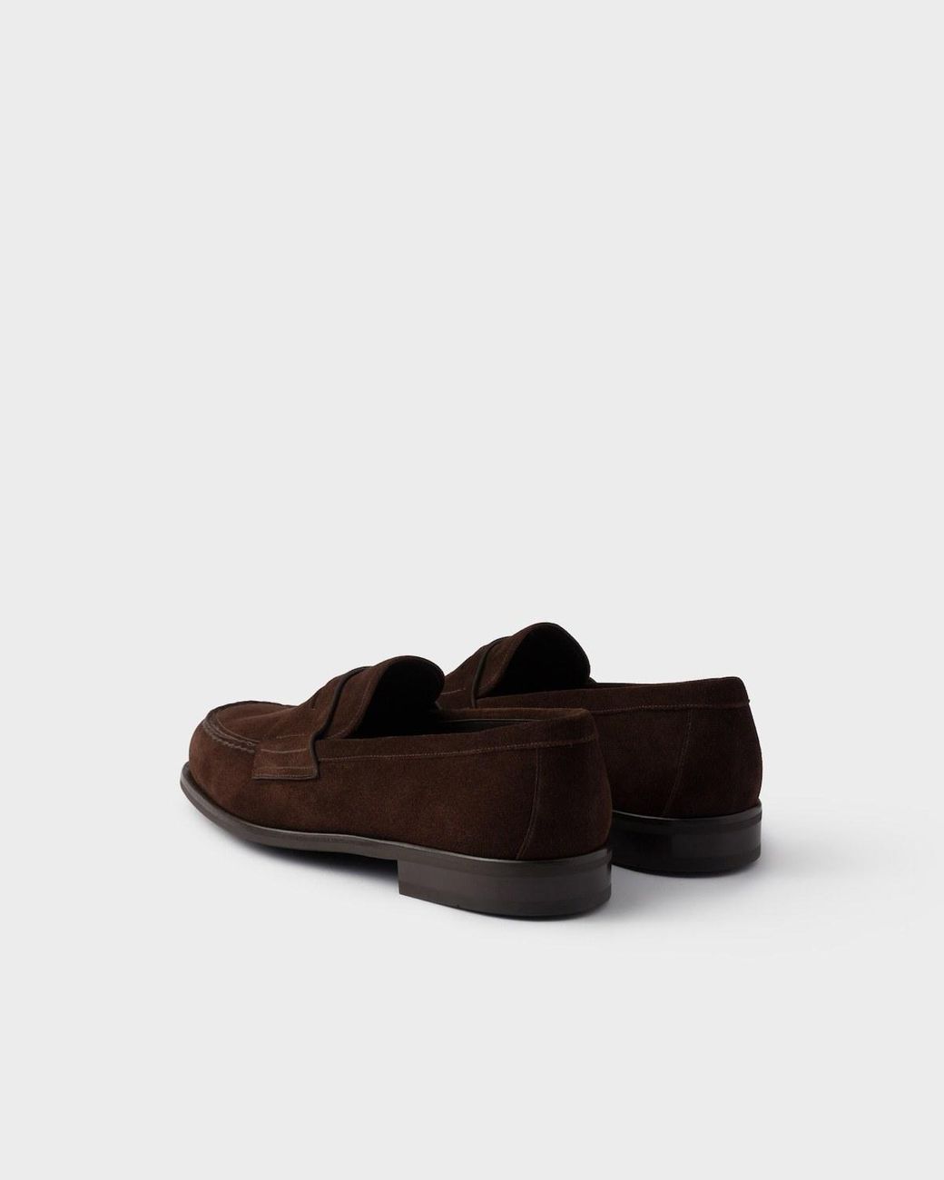 Prada Brown Formale Penny Loafers for men