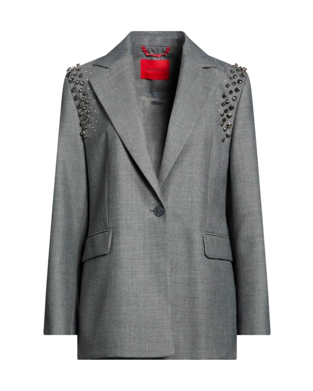 MAX&Co. Gray Single-Breasted Blazer