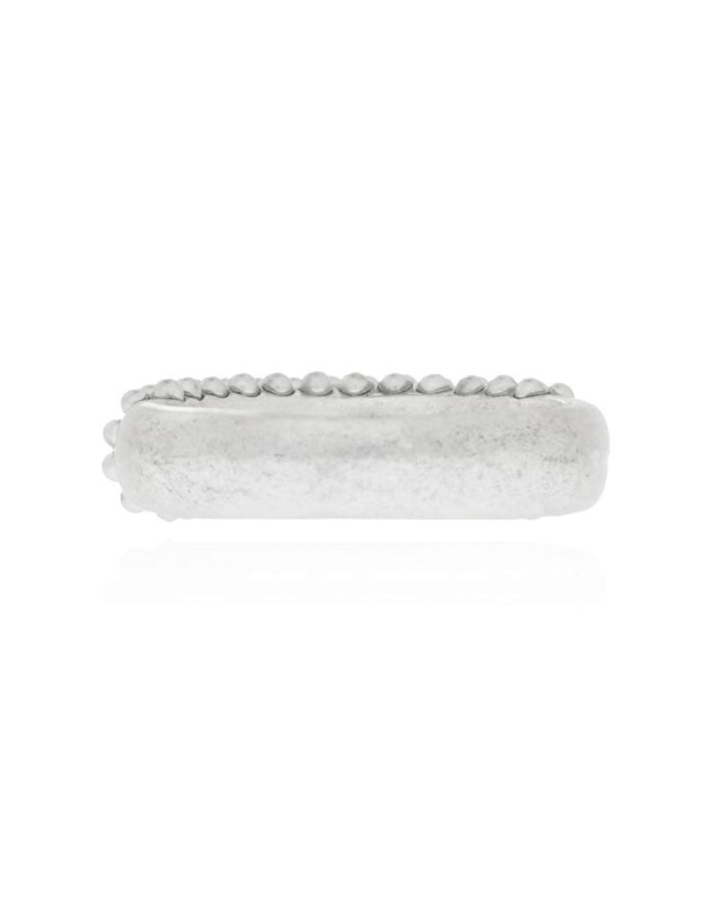 AllSaints White Bead-Embellished Ring (Set Of Two)