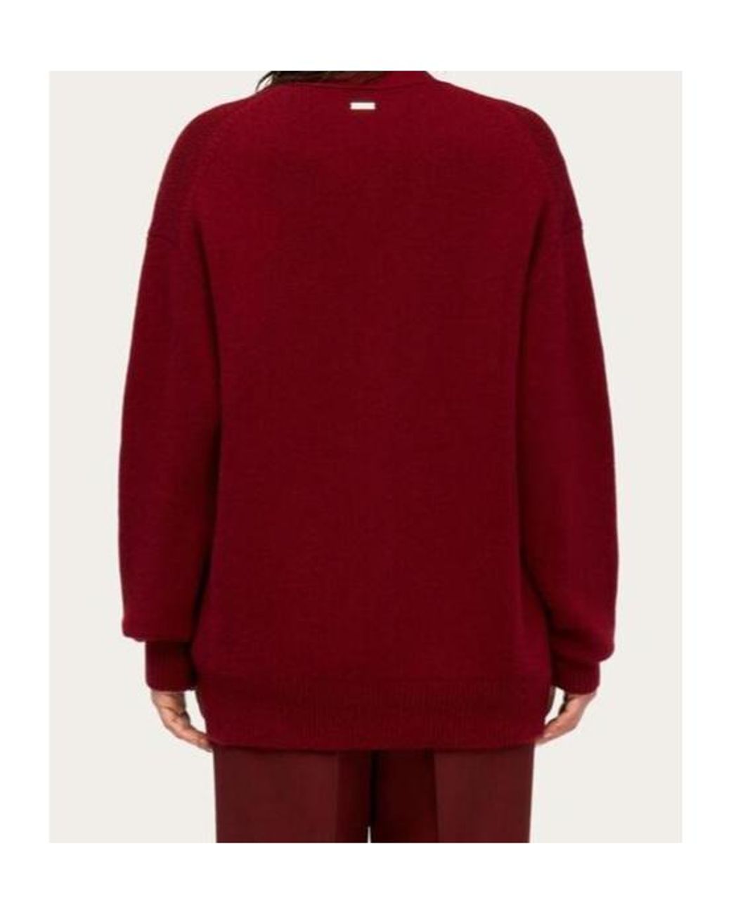 Ferragamo Red Ferragamo V-Neck Buttoned Knitted Cardigan