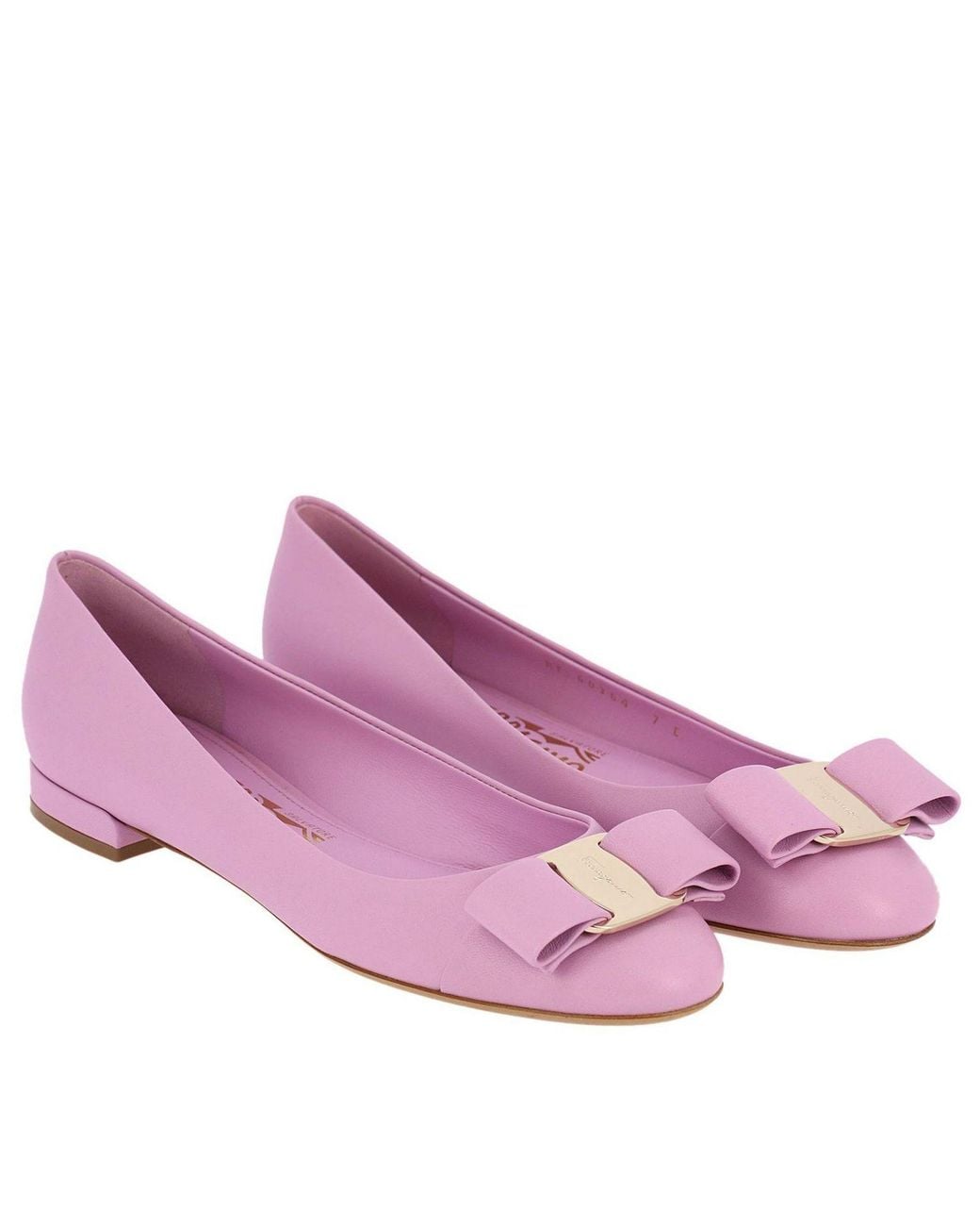 Ferragamo Pink Varina Ballet Shoes