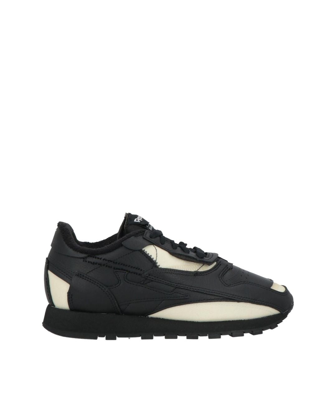 Reebok X Maison Margiela Black Two-Tone Low-Top Leather Shoes
