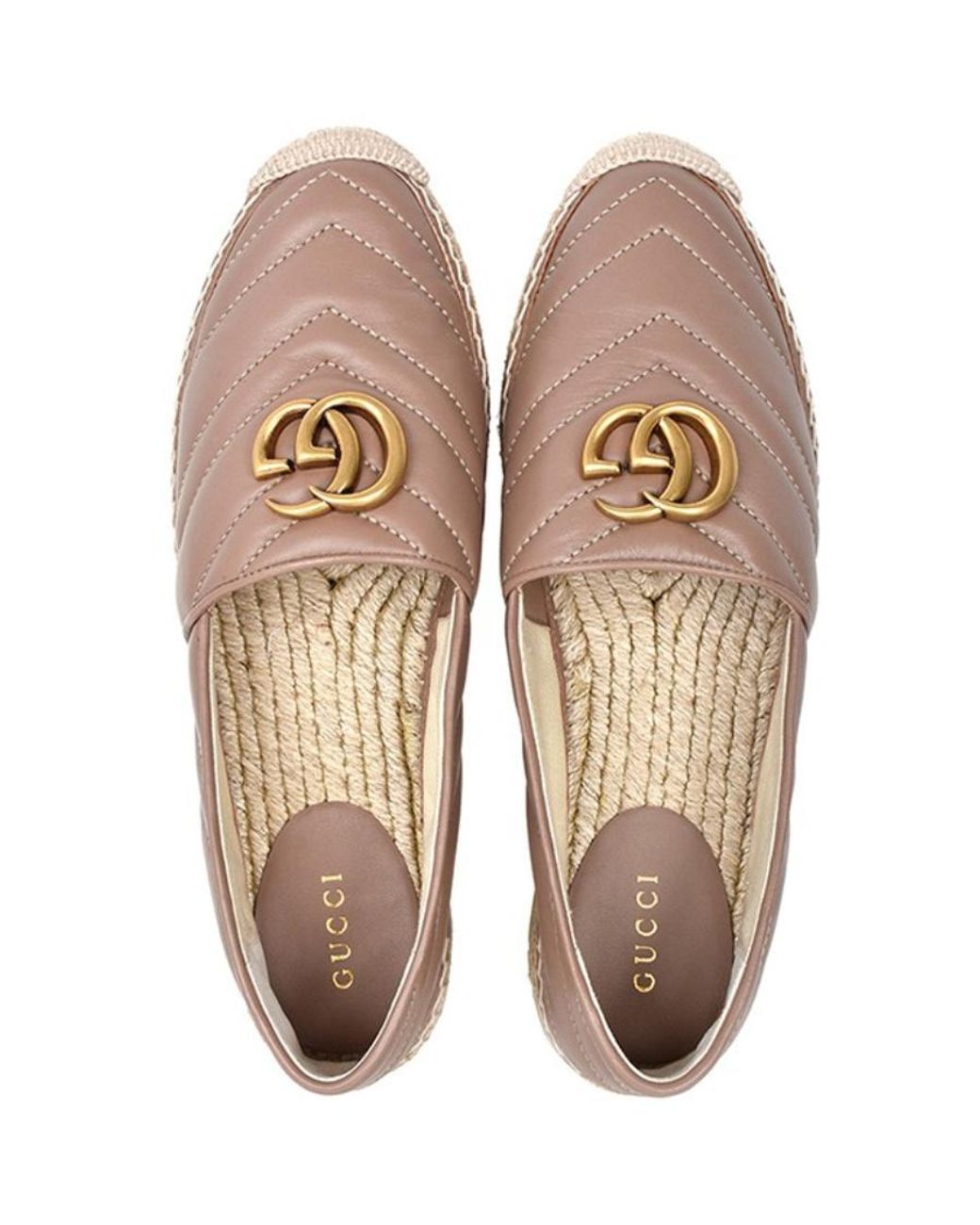 Gucci Pink Gg Straw Platform Shoes