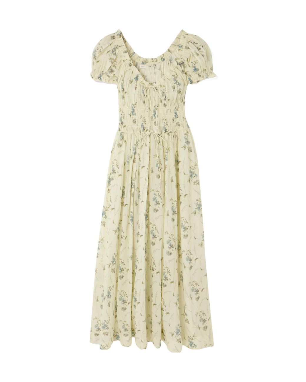 Doen Metallic Cotton-Voile Midi Dress
