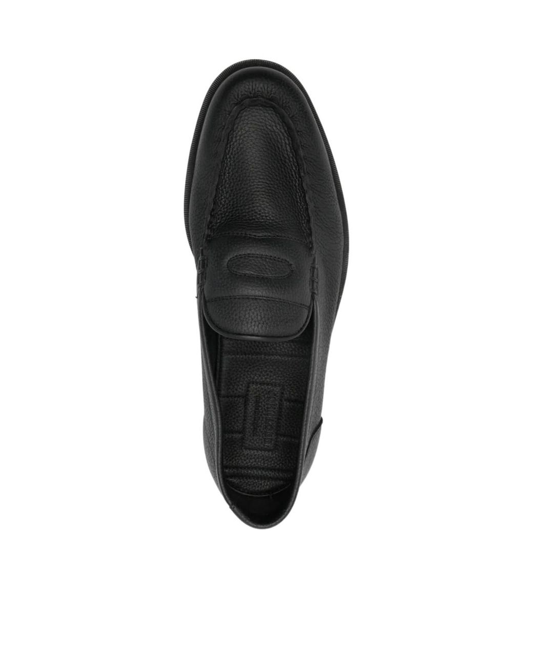John Lobb Black Pace Penny Loafers for men
