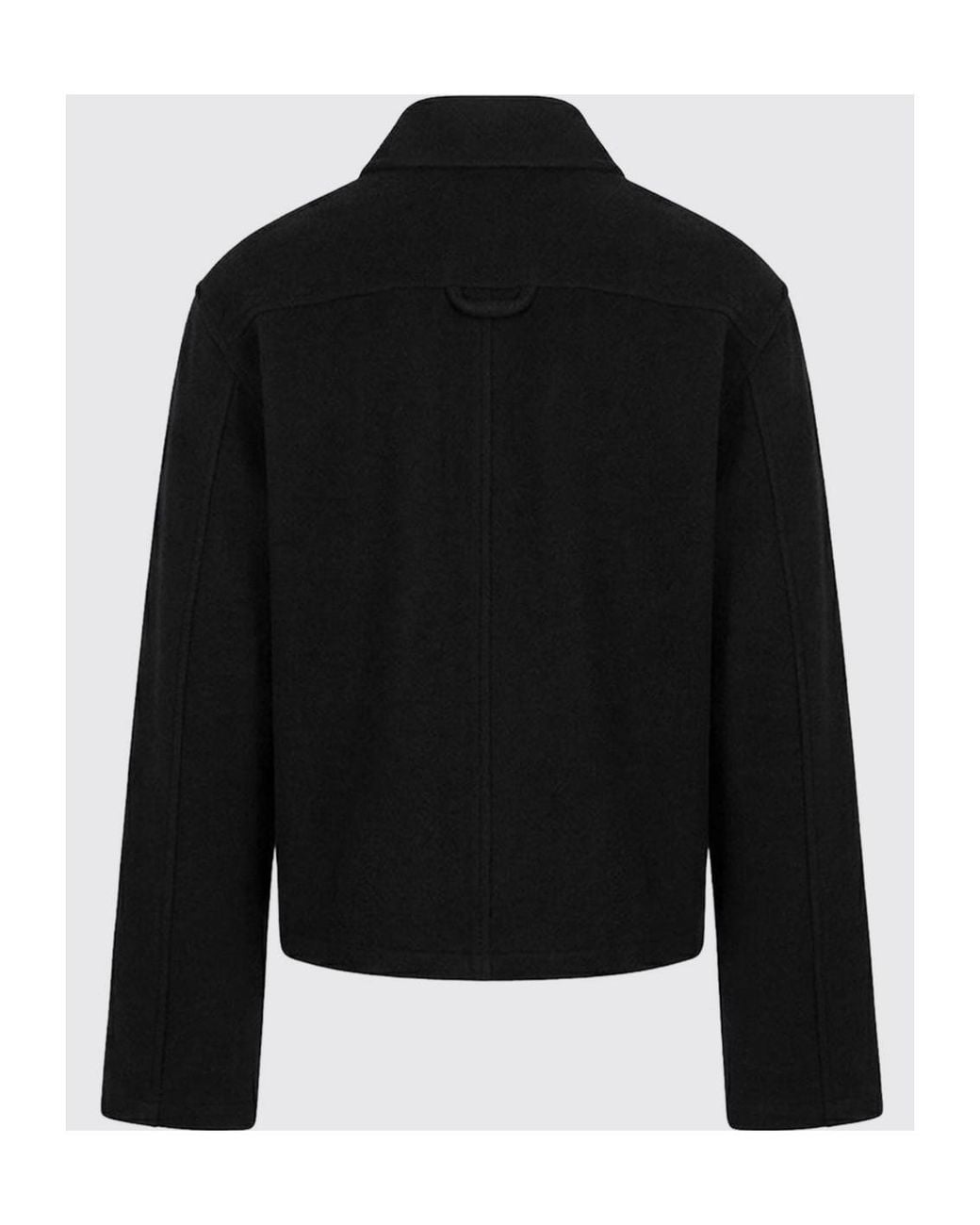 Rier Black Collared Long-Sleeved Polo Shirt for men