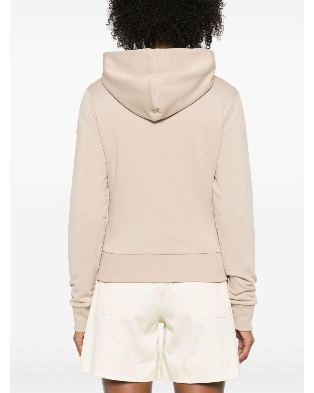Moncler Natural Padded Diagonal-Quilted Zip-Up Jacket
