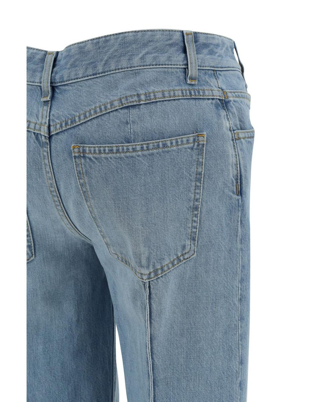 Bottega Veneta Blue Turn-Up Hem Denim Jeans