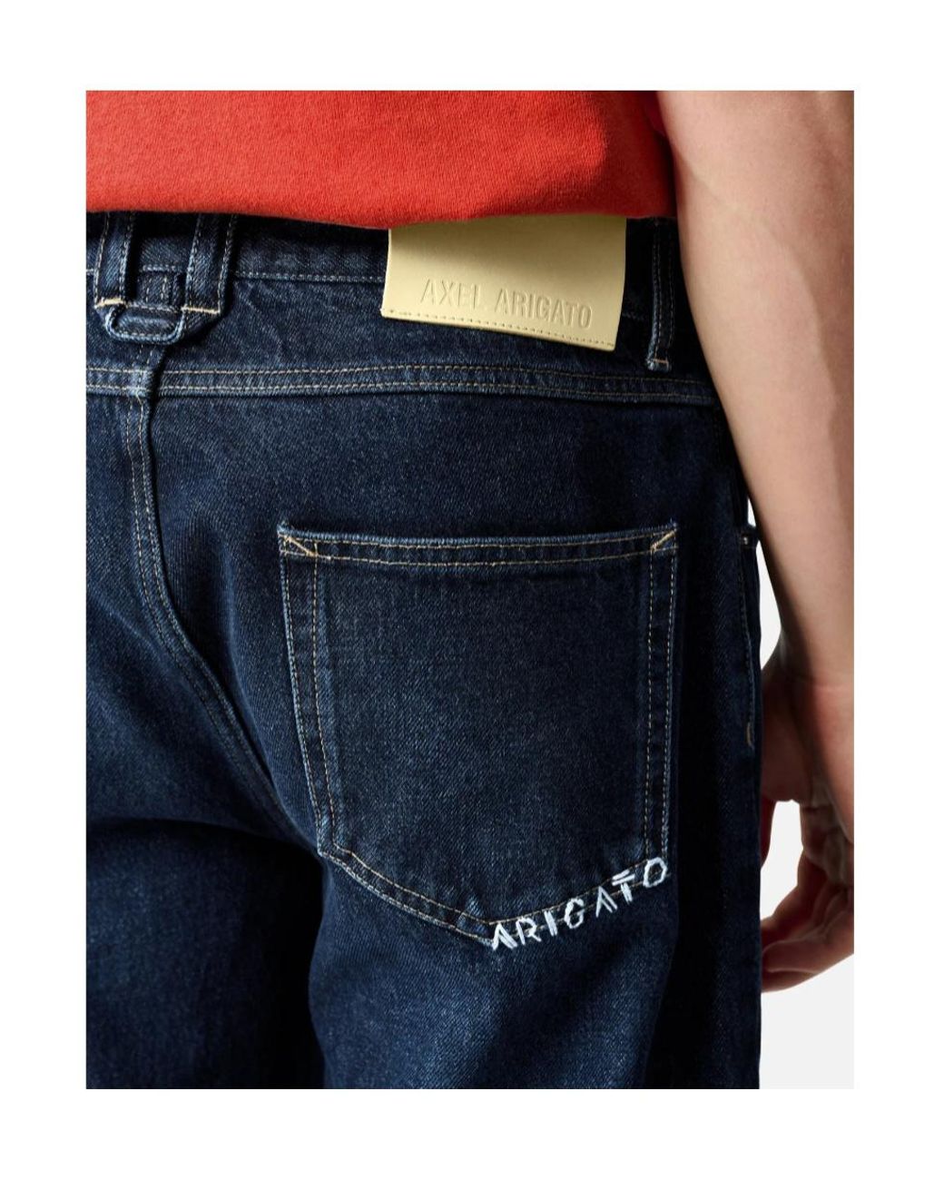 Axel Arigato Blue Cotton Straight Jeans for men