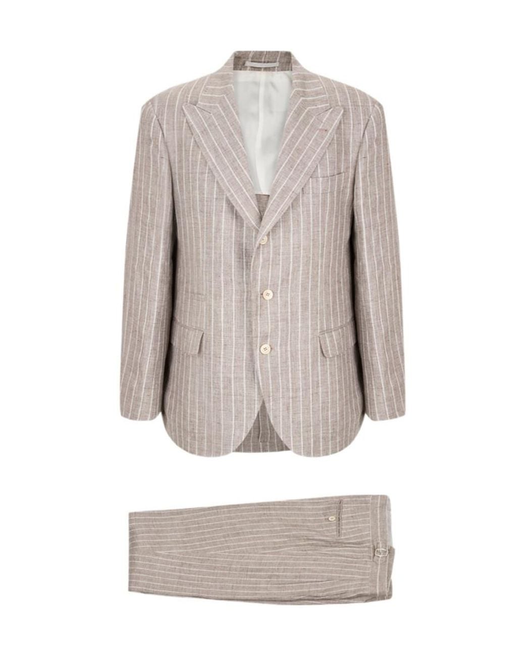 Brunello Cucinelli Gray Long-Sleeved Suit for men