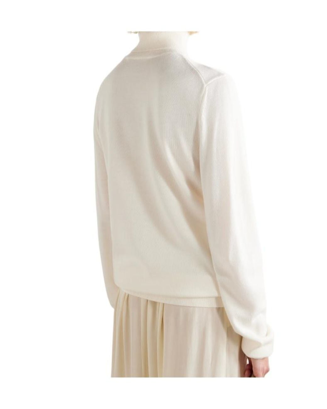 Frankie Shop White Eve Turtleneck Sweater