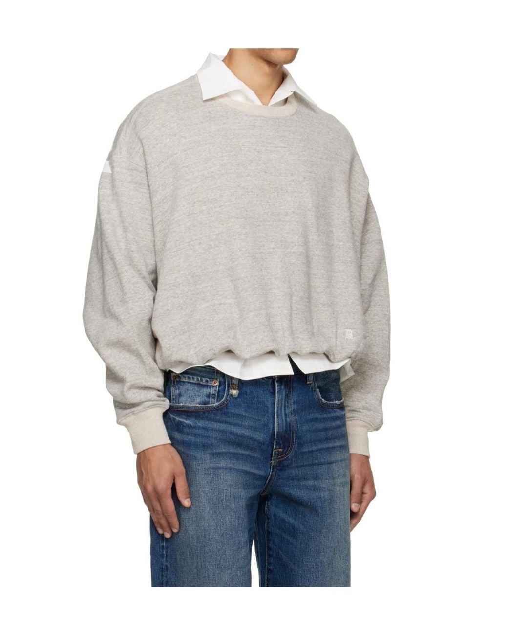 R13 White New York Embroidered Sweatshirt