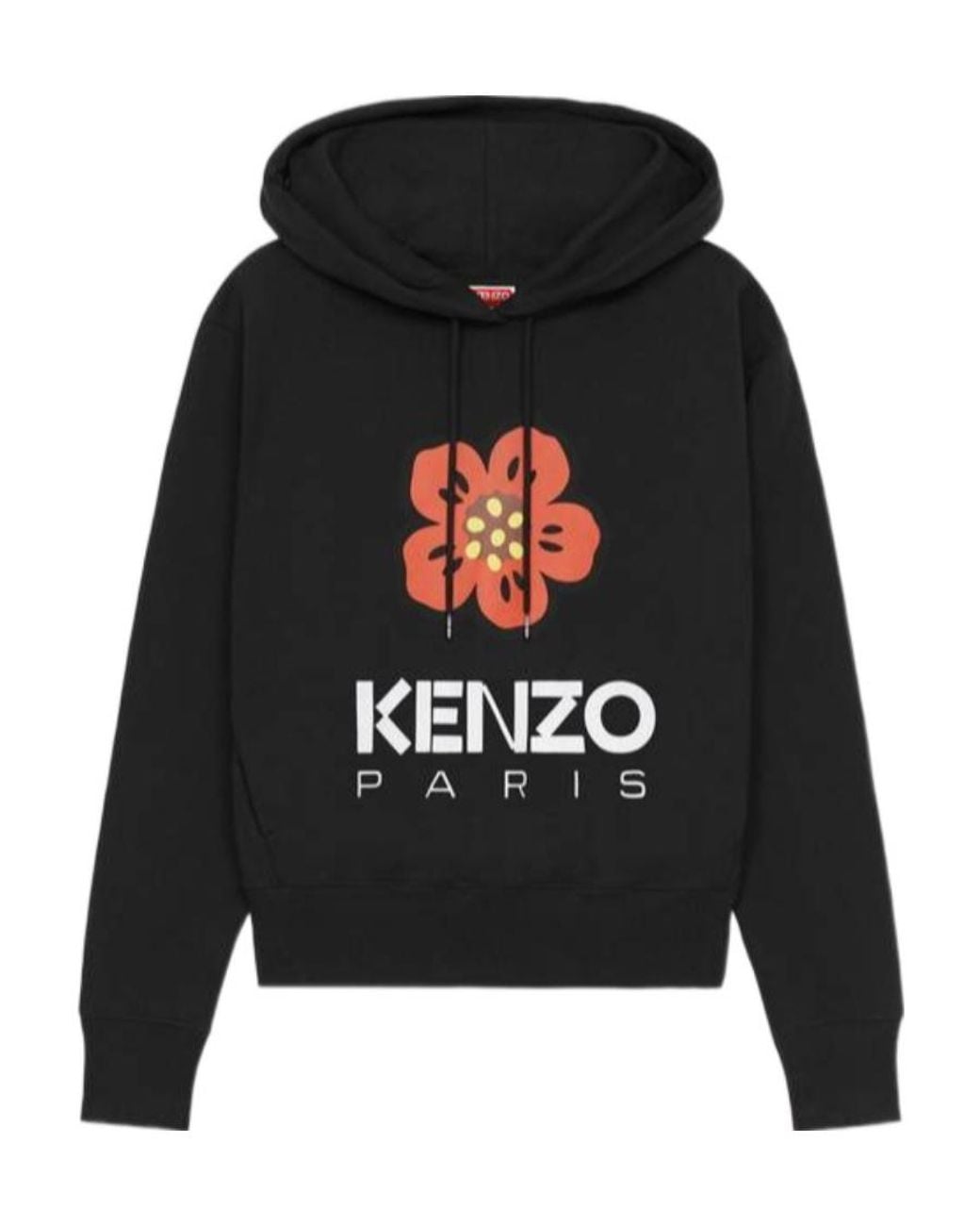 KENZO Black Boke Flower Drawstring Hoodie