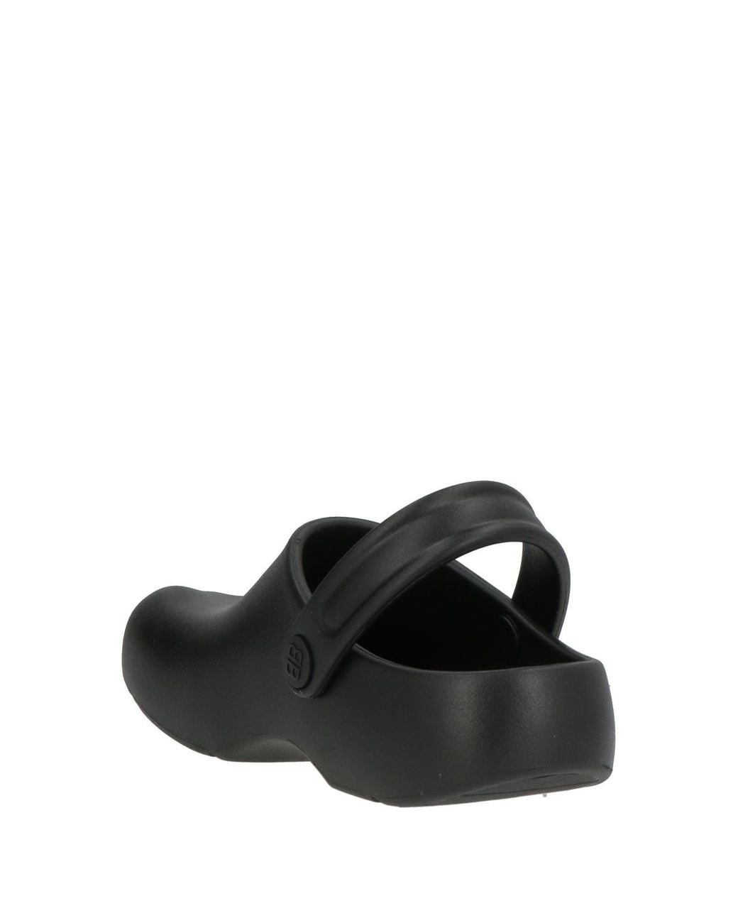 Balenciaga Black Classic Roundtoe Rubber Slippers
