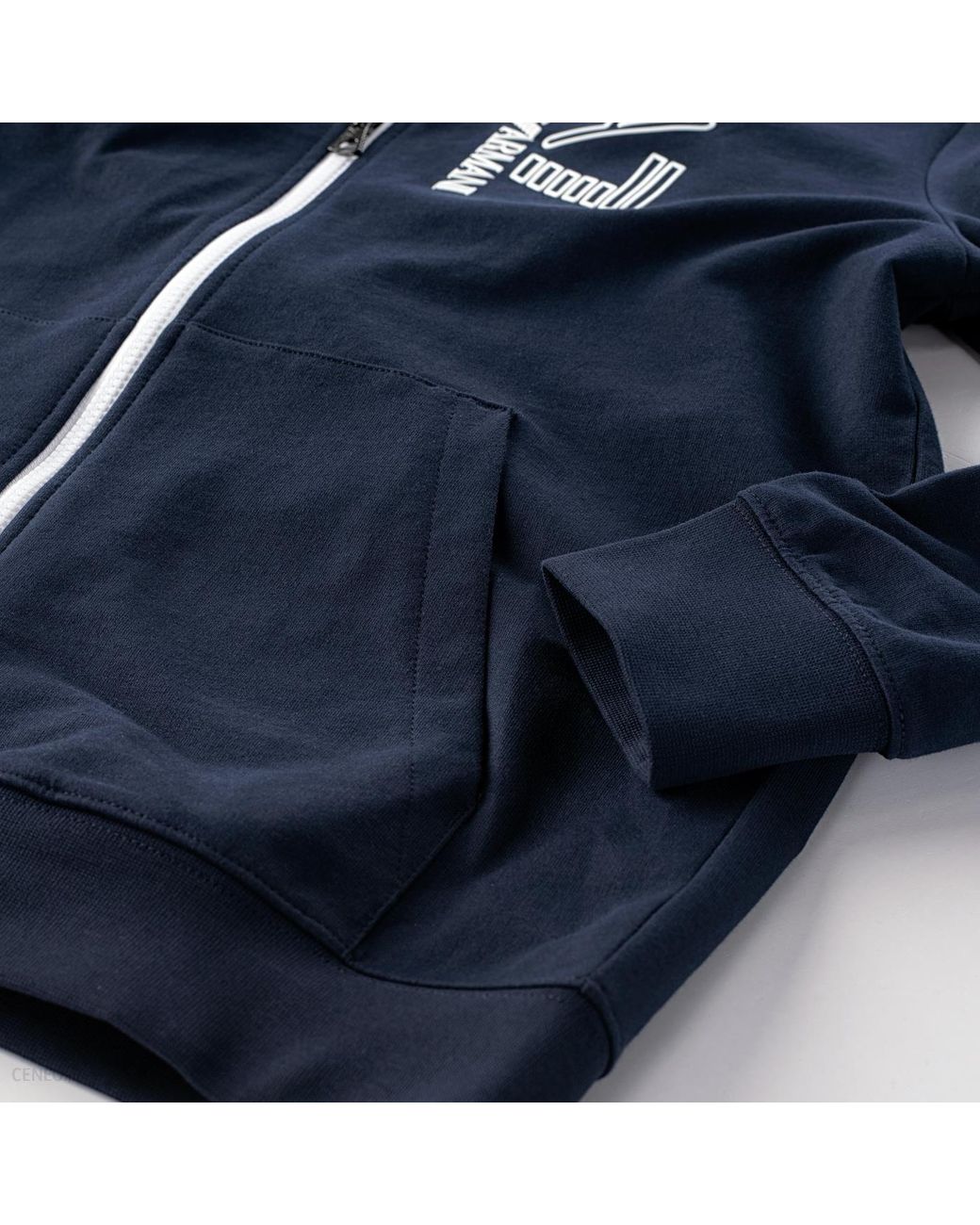 EA7 Blue Logo Hooded Casual Jacket for men