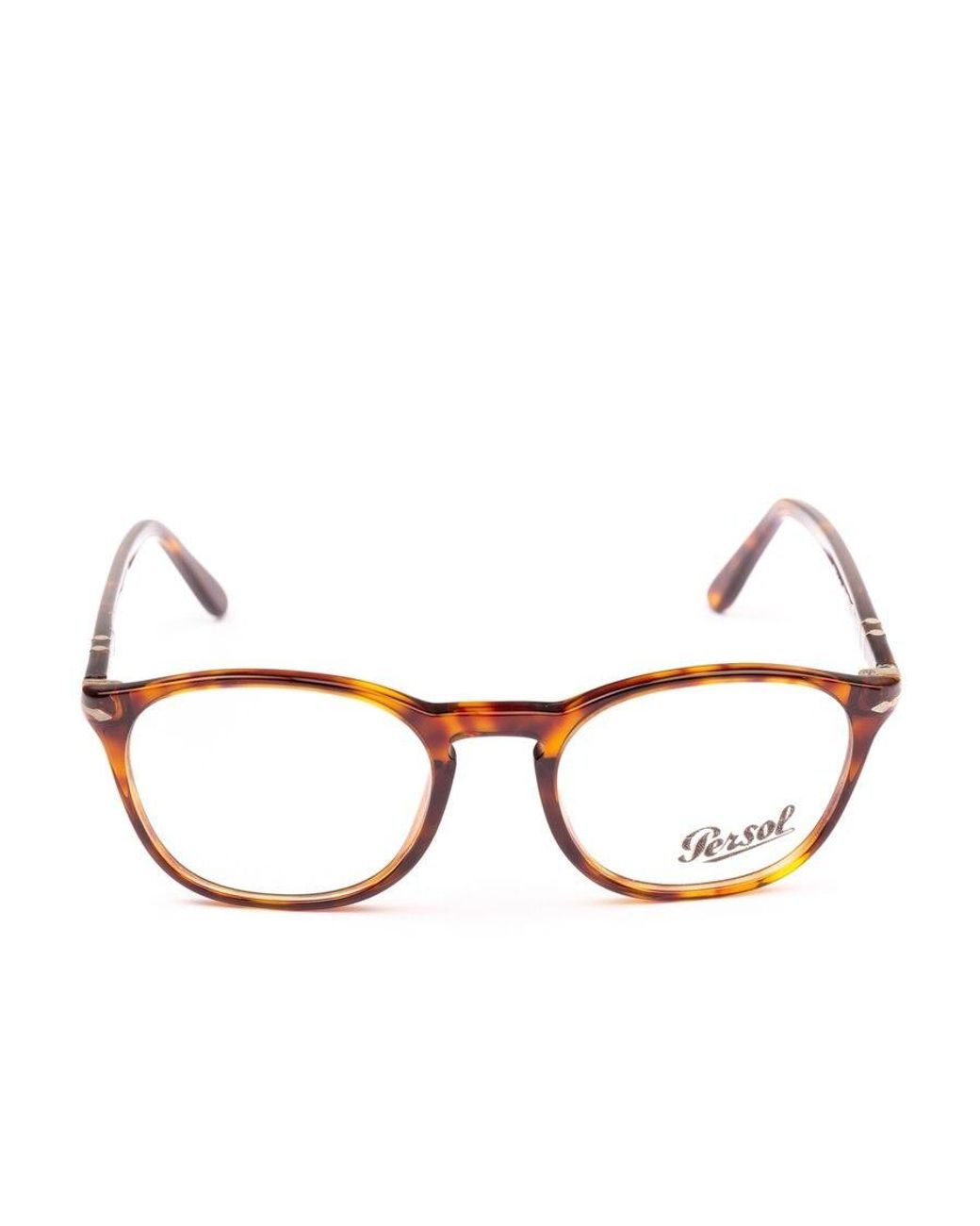 Persol White Round Frame Glasses for men