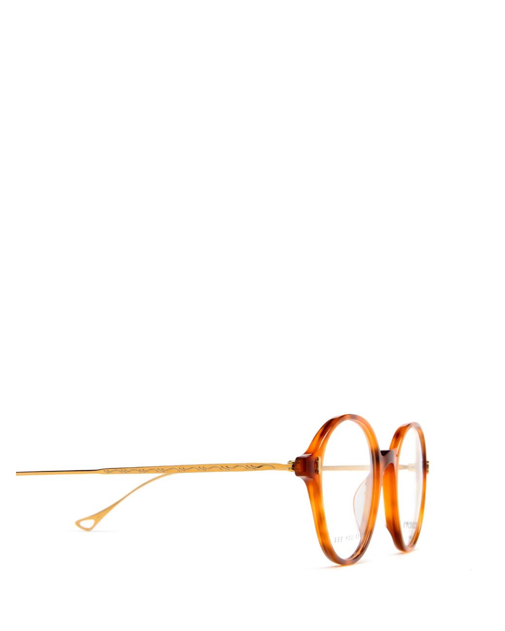 Eyepetizer Orange Tortoiseshell Round-Frame Optical Glasses for men